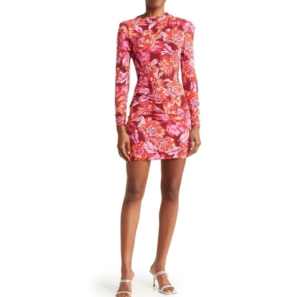 Donna Morgan Floral Long Sleeve Minidress
